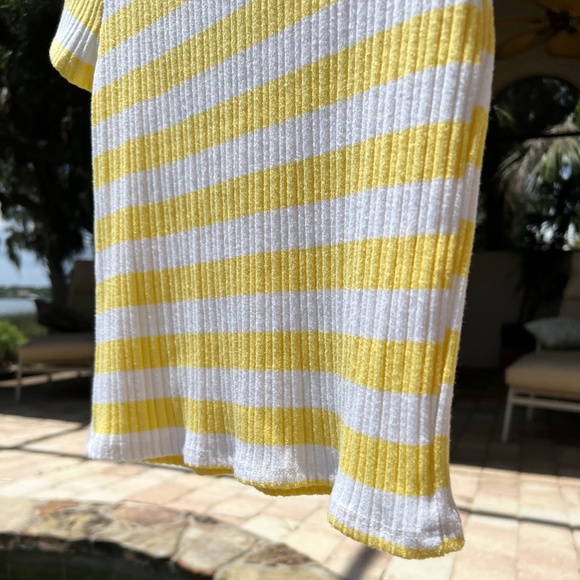 Forever 21 Girls Yellow and White Striped Shirt - Picture 7 of 14